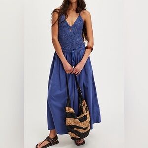 Free People Seaside Solid Set - Steel Blue